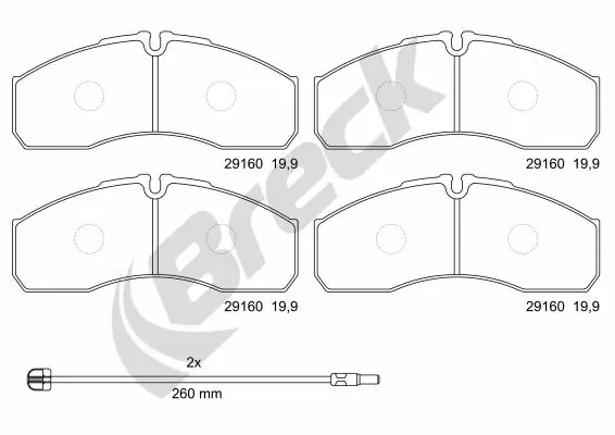 Brake Pad Set, disc brake 29160 00 703 00