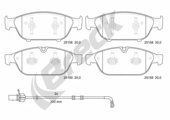 Brake Pad Set, disc brake 25158 00 551 00