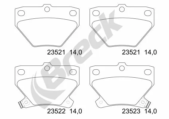 Brake Pad Set, disc brake 23521 00 704 10