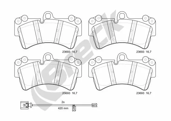 Brake Pad Set, disc brake 23693 00 553 00