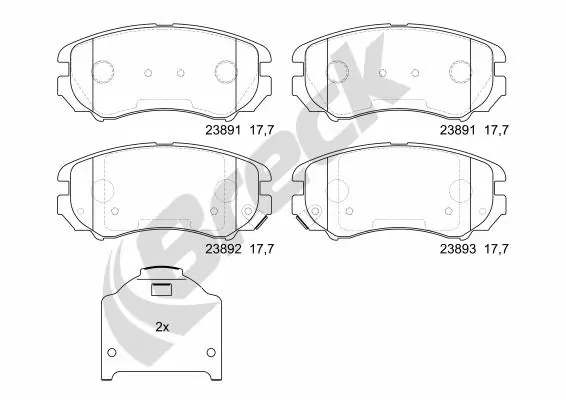 Brake Pad Set, disc brake 23891 00 701 10