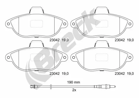 Brake Pad Set, disc brake 23042 00 701 10