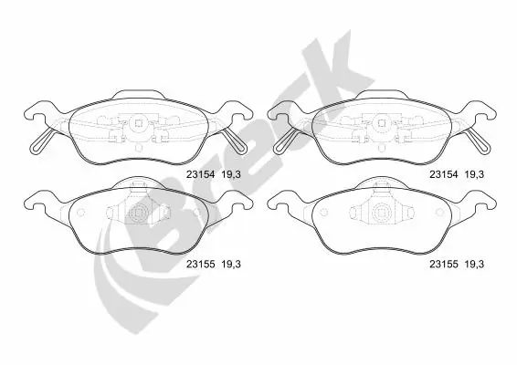 Brake Pad Set, disc brake 23154 00 702 00
