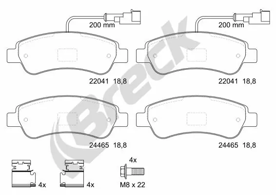 Brake Pad Set, disc brake 24465 00 703 10