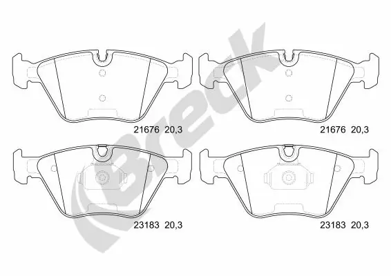 Brake Pad Set, disc brake 23183 00 701 00