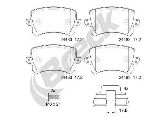 Brake Pad Set, disc brake 24483 00 704 10