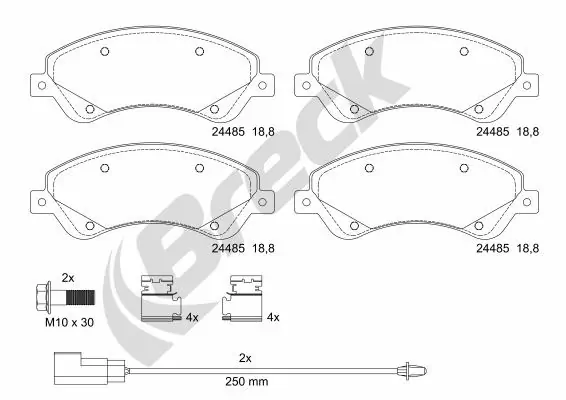 Brake Pad Set, disc brake 24485 00 703 10