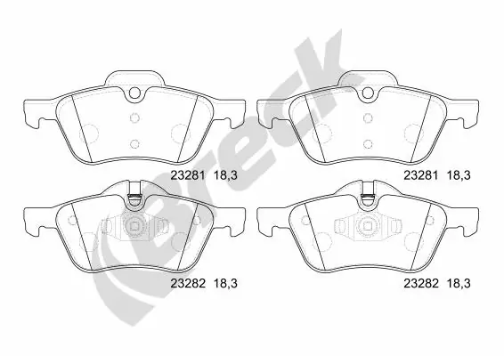 Brake Pad Set, disc brake 23281 00 701 00