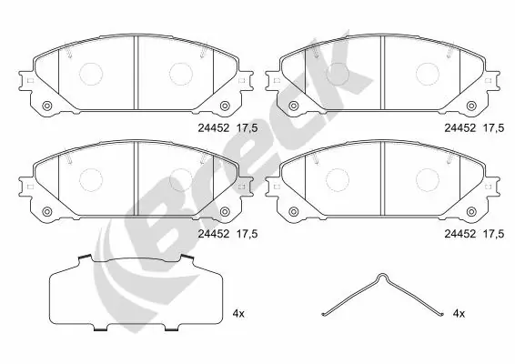 Brake Pad Set, disc brake 24452 00 551 00