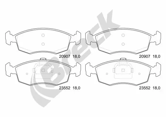 Brake Pad Set, disc brake 23552 00 702 00