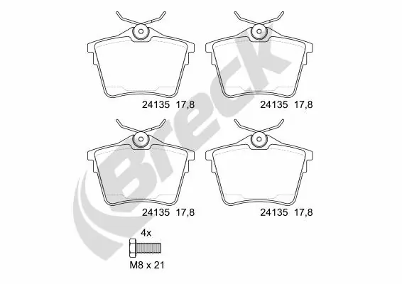 Brake Pad Set, disc brake 24135 00 704 00