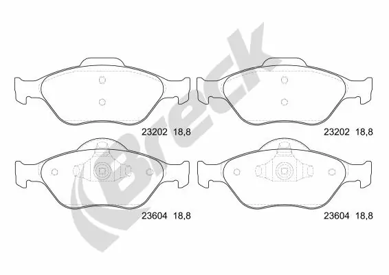 Brake Pad Set, disc brake 23202 00 702 00