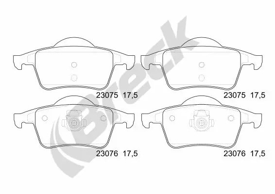 Brake Pad Set, disc brake 23076 00 702 00