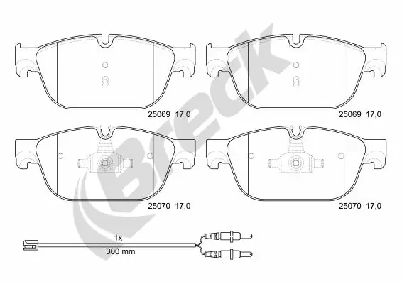 Brake Pad Set, disc brake 25069 00 701 00