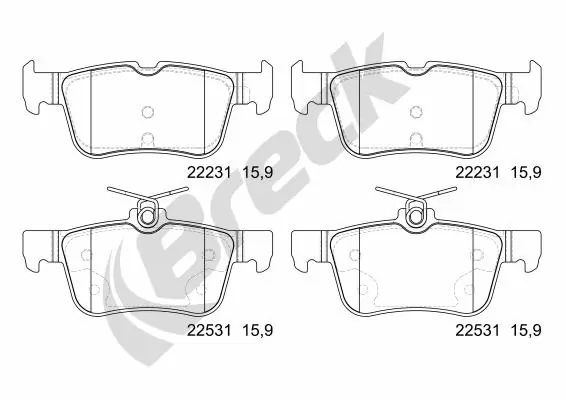 Brake Pad Set, disc brake 22531 00 702 00