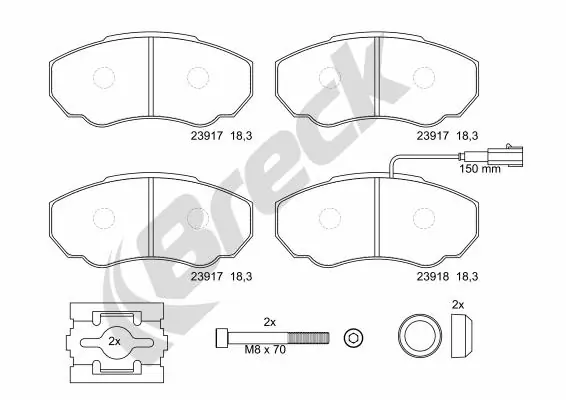 Brake Pad Set, disc brake 23917 00 703 10