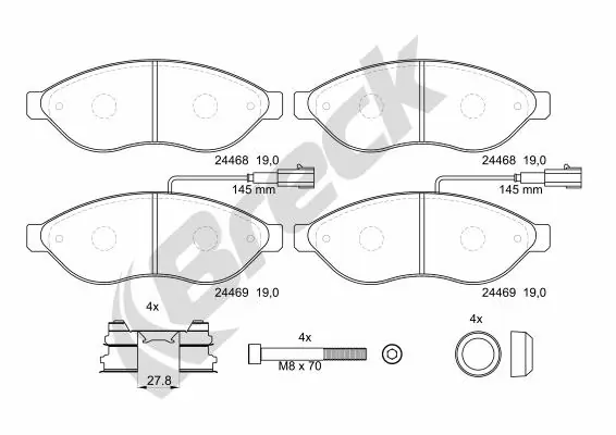 Brake Pad Set, disc brake 24469 00 703 10