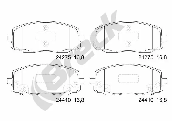 Brake Pad Set, disc brake 24275 00 702 10