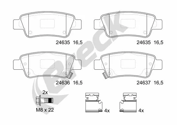 Brake Pad Set, disc brake 24635 00 704 00