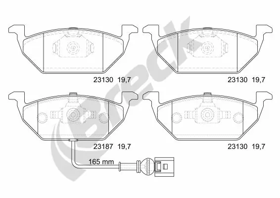 Brake Pad Set, disc brake 23131 00 702 10