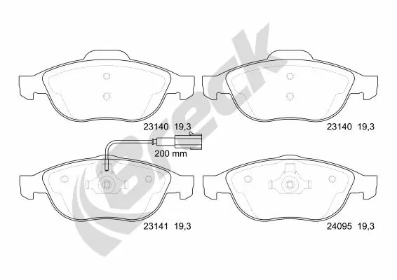 Brake Pad Set, disc brake 23141 00 701 10