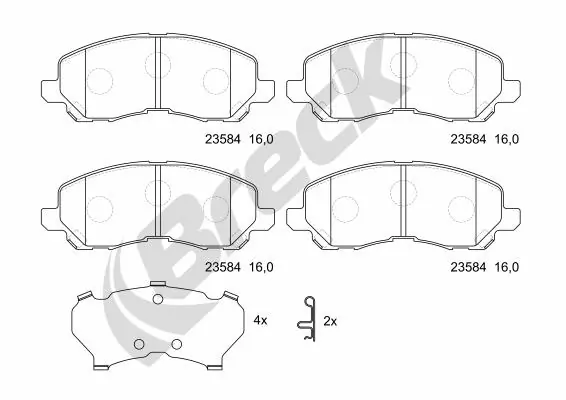 Brake Pad Set, disc brake 23584 00 701 00