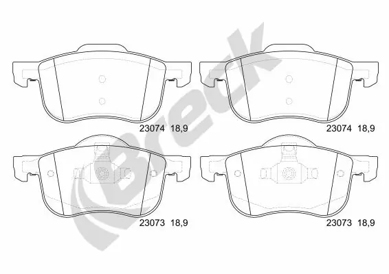 Brake Pad Set, disc brake 23073 00 703 00