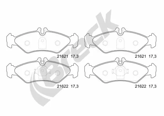 Brake Pad Set, disc brake 21621 00 705 10