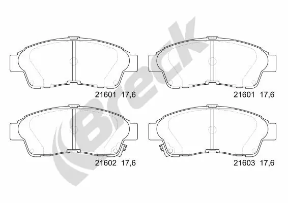Brake Pad Set, disc brake 21601 00 701 10