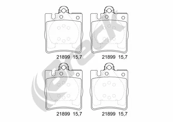 Brake Pad Set, disc brake 21899 00 702 20