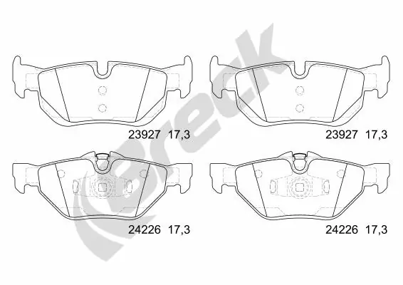 Brake Pad Set, disc brake 23927 00 704 00