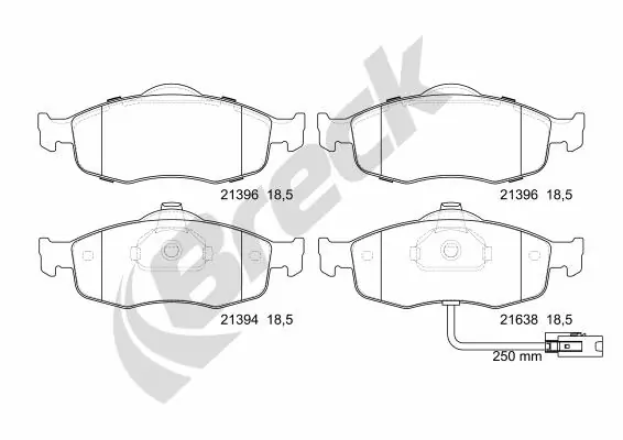 Brake Pad Set, disc brake 23071 00 701 10