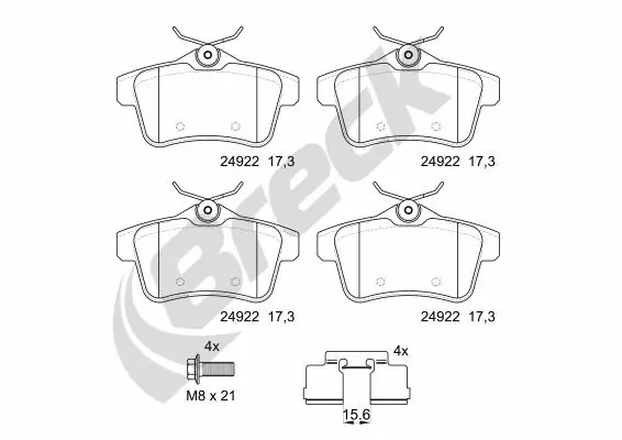 Brake Pad Set, disc brake 24922 00 704 00
