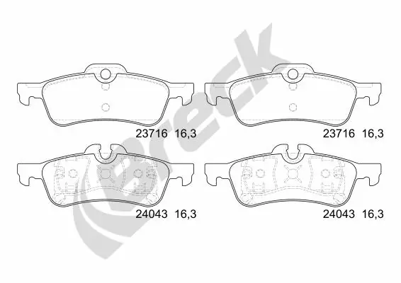 Brake Pad Set, disc brake 23716 00 704 00