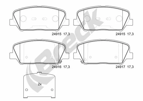 Brake Pad Set, disc brake 24915 00 701 00