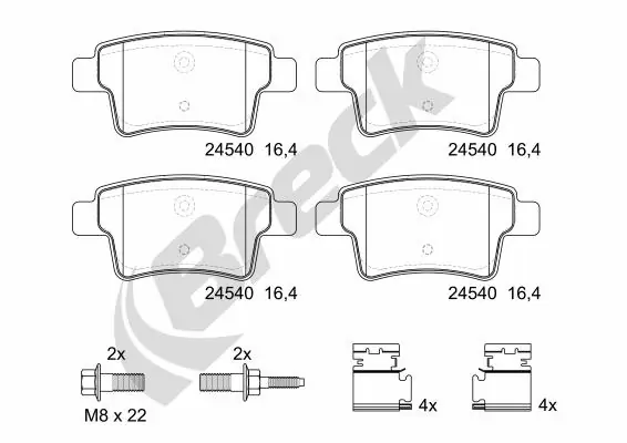 Brake Pad Set, disc brake 24540 00 704 00