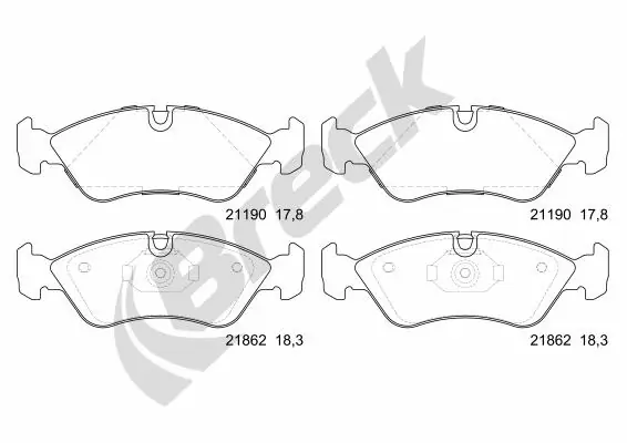 Brake Pad Set, disc brake 21862 00 701 00