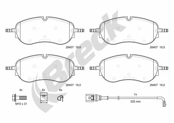 Brake Pad Set, disc brake 26407 00 651 00