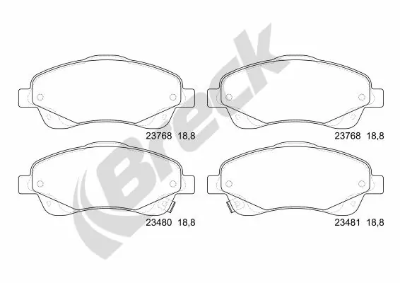 Brake Pad Set, disc brake 23768 00 701 10
