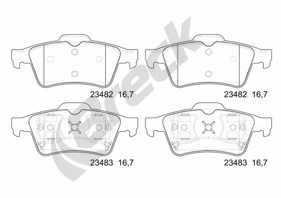 Brake Pad Set, disc brake 23482 00 702 00