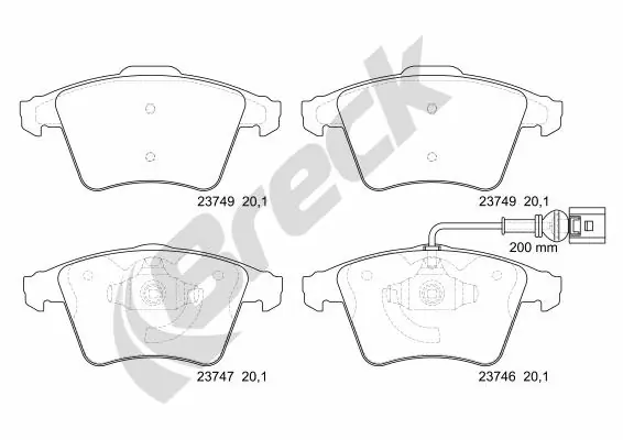 Brake Pad Set, disc brake 23746 10 703 10