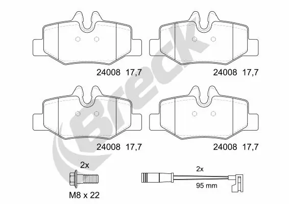 Brake Pad Set, disc brake 24008 00 703 00