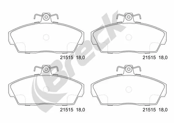Brake Pad Set, disc brake 21515 00 702 10