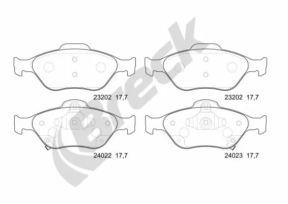 Brake Pad Set, disc brake 24022 00 702 10