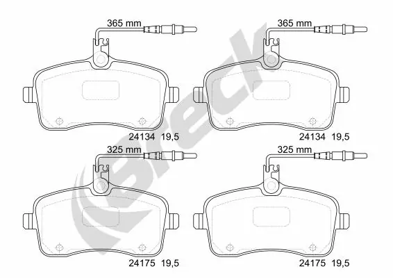 Brake Pad Set, disc brake 24134 00 701 10