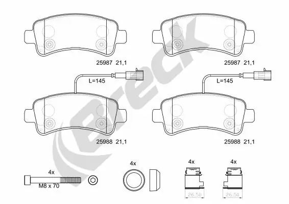 Brake Pad Set, disc brake 25987 00 653 00