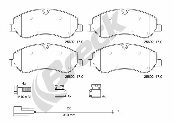 Brake Pad Set, disc brake 25602 00 703 00