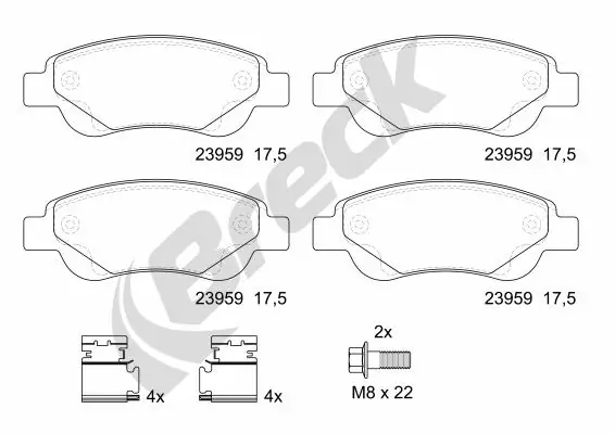 Brake Pad Set, disc brake 23959 00 702 00
