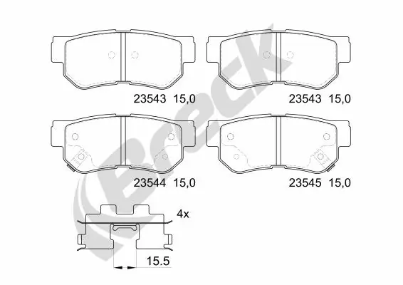 Brake Pad Set, disc brake 23543 00 704 10
