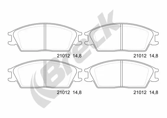 Brake Pad Set, disc brake 21012 00 701 00